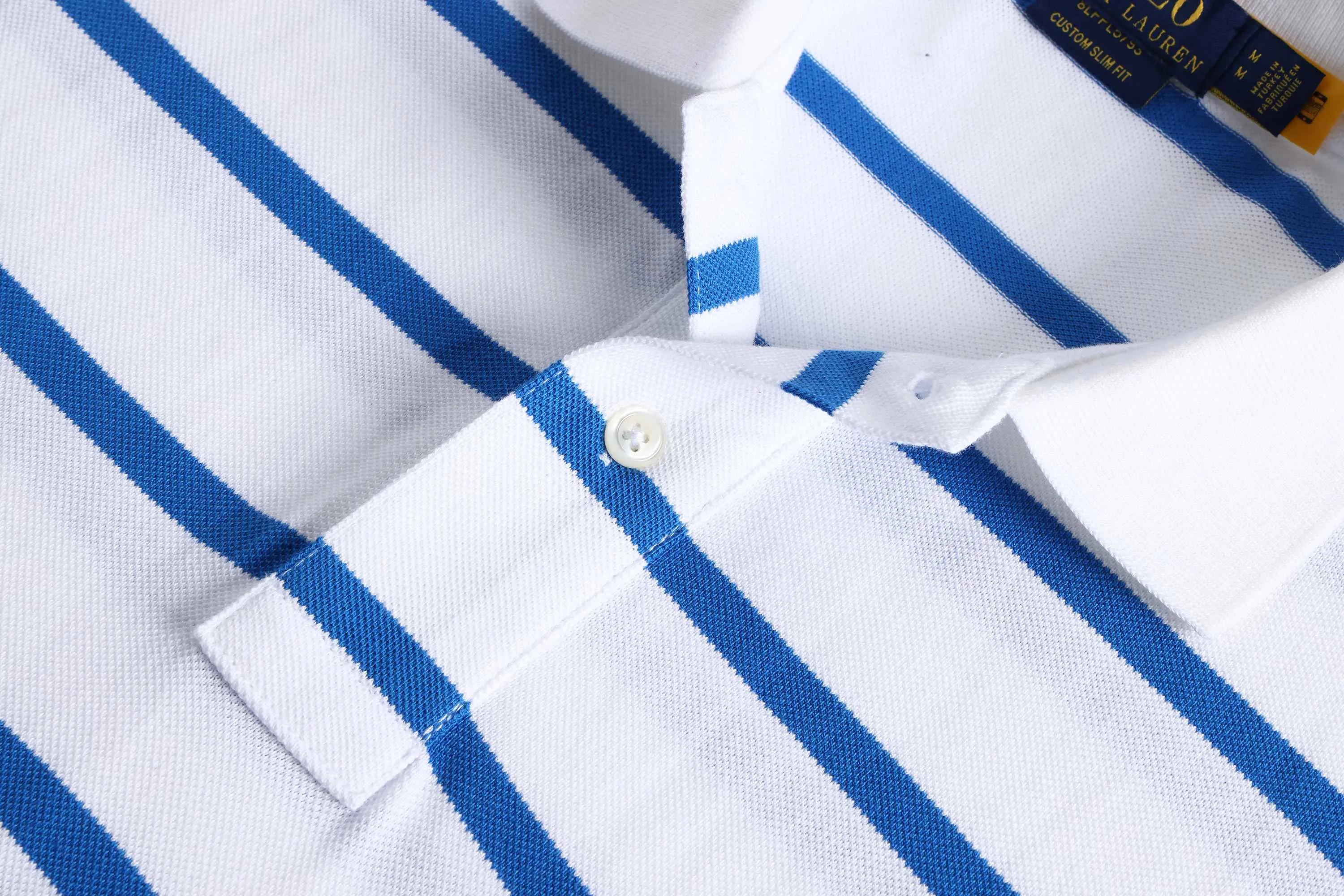 P190 Item No.: 8502 Paul polo small label pinstripe short-sleeved polo shirt (pure cotton) Size: S-XXL